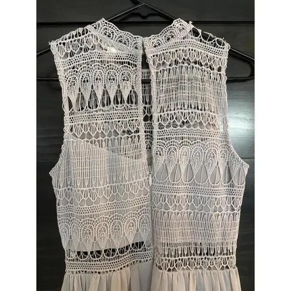 Soieblu Lace Bodice Sleeveless Maxi Dress - Medium - Picture 5 of 5